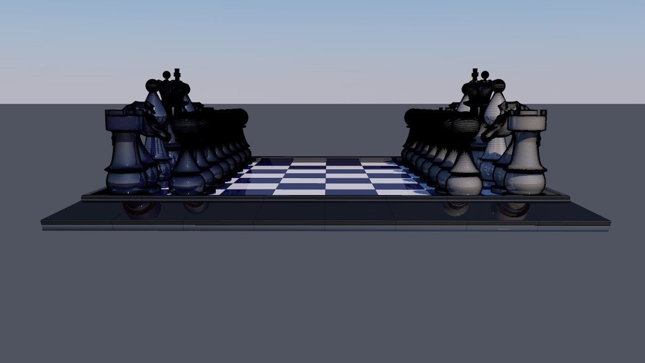 Chess Board Game Set 3D print model_8