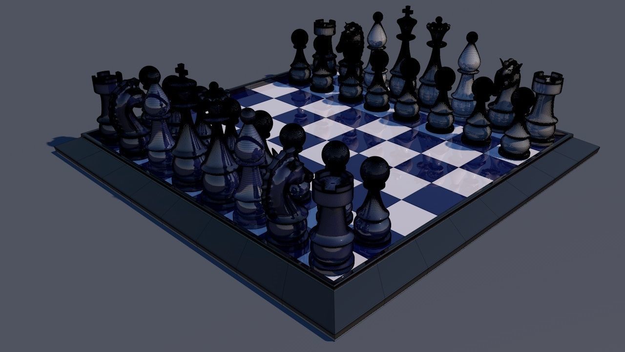 Chess Board Game Set 3D print model_6