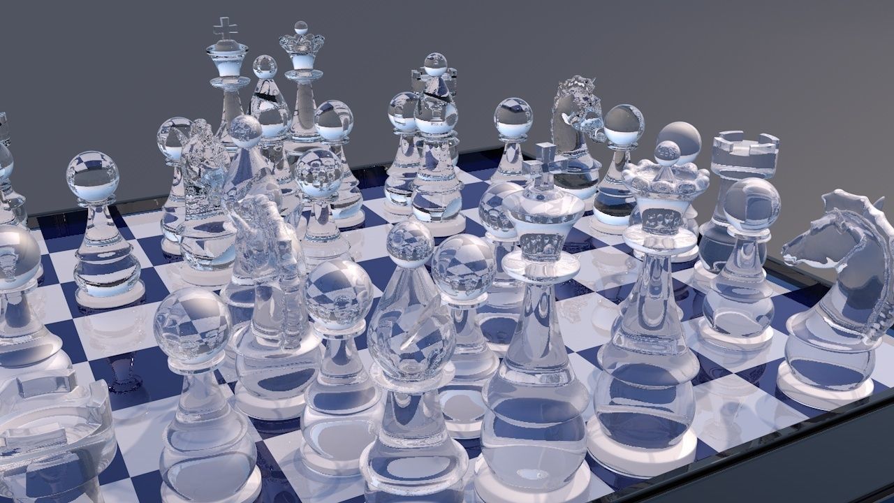 Chess Board Game Set 3D print model_36