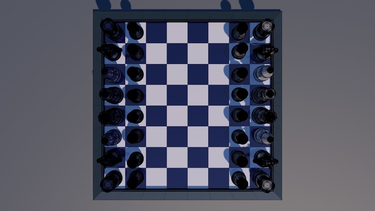 Chess Board Game Set 3D print model_11