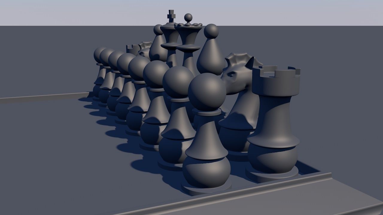 Chess Board Game Set 3D print model_21