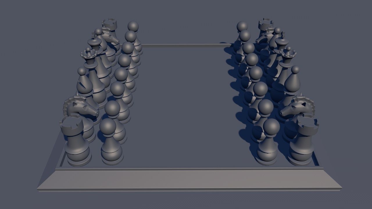 Chess Board Game Set 3D print model_19
