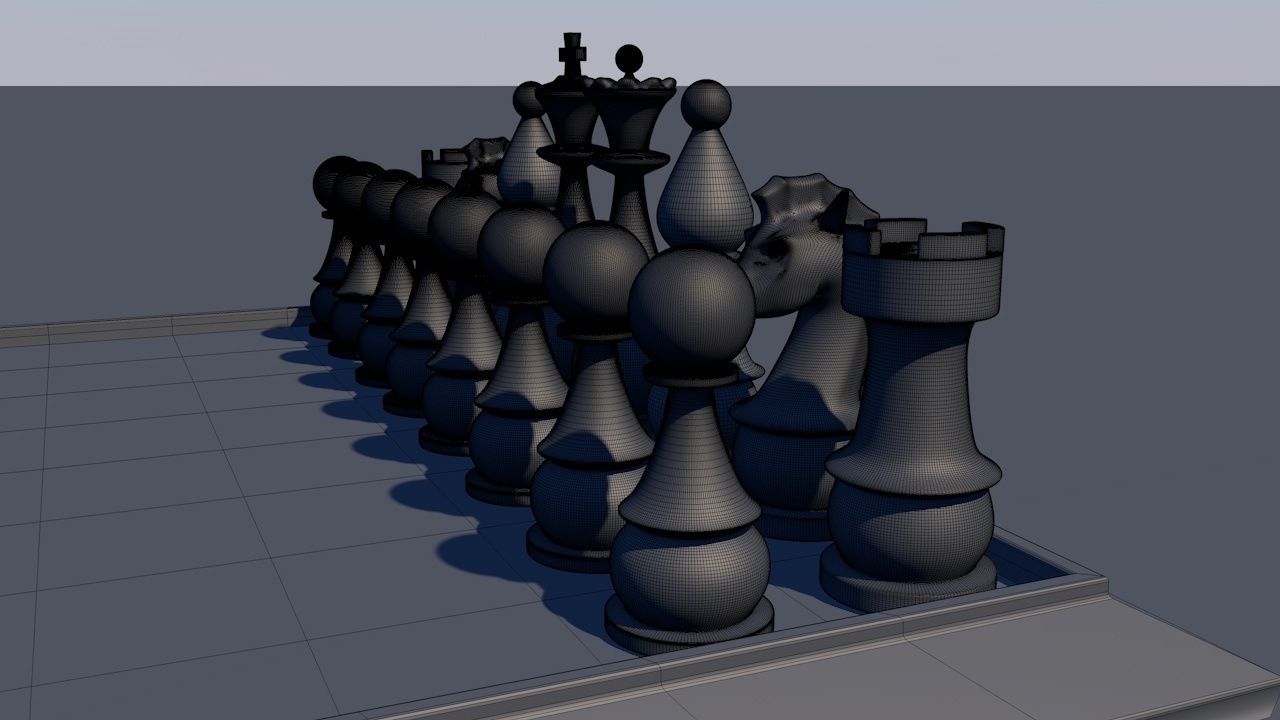 Chess Board Game Set 3D print model_15
