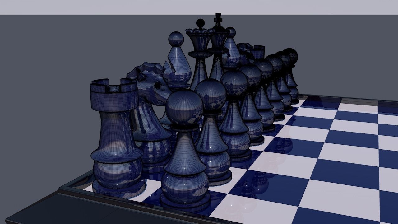 Chess Board Game Set 3D print model_10