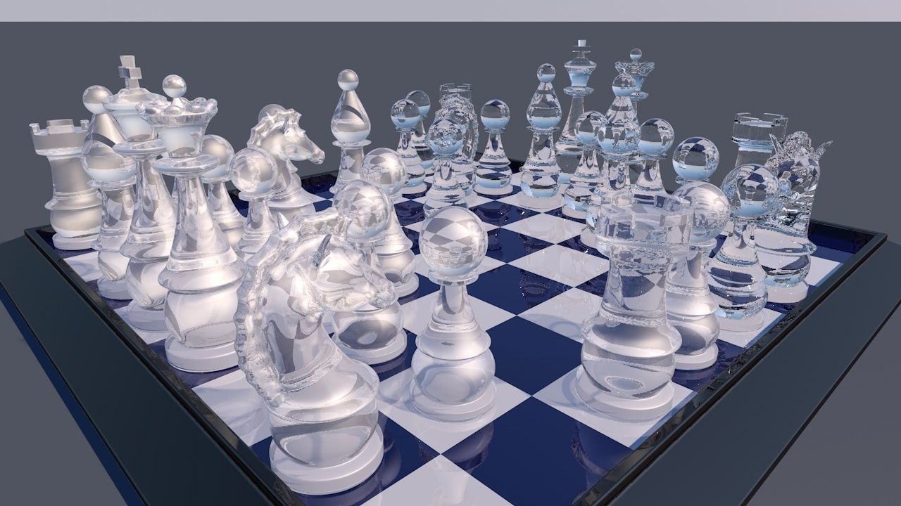 Chess Board Game Set 3D print model_37