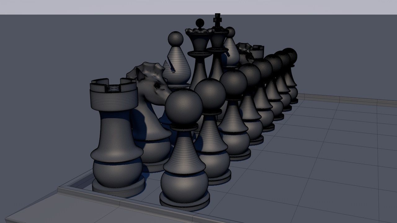 Chess Board Game Set 3D print model_16