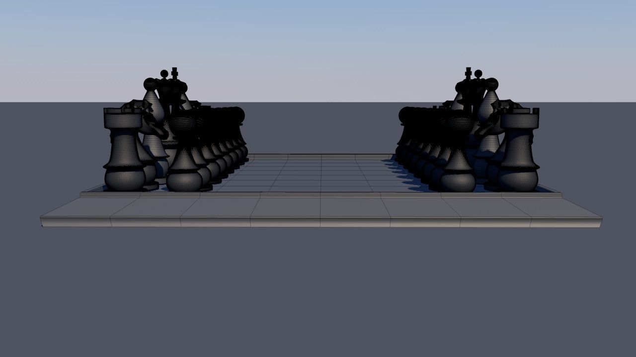 Chess Board Game Set 3D print model_14