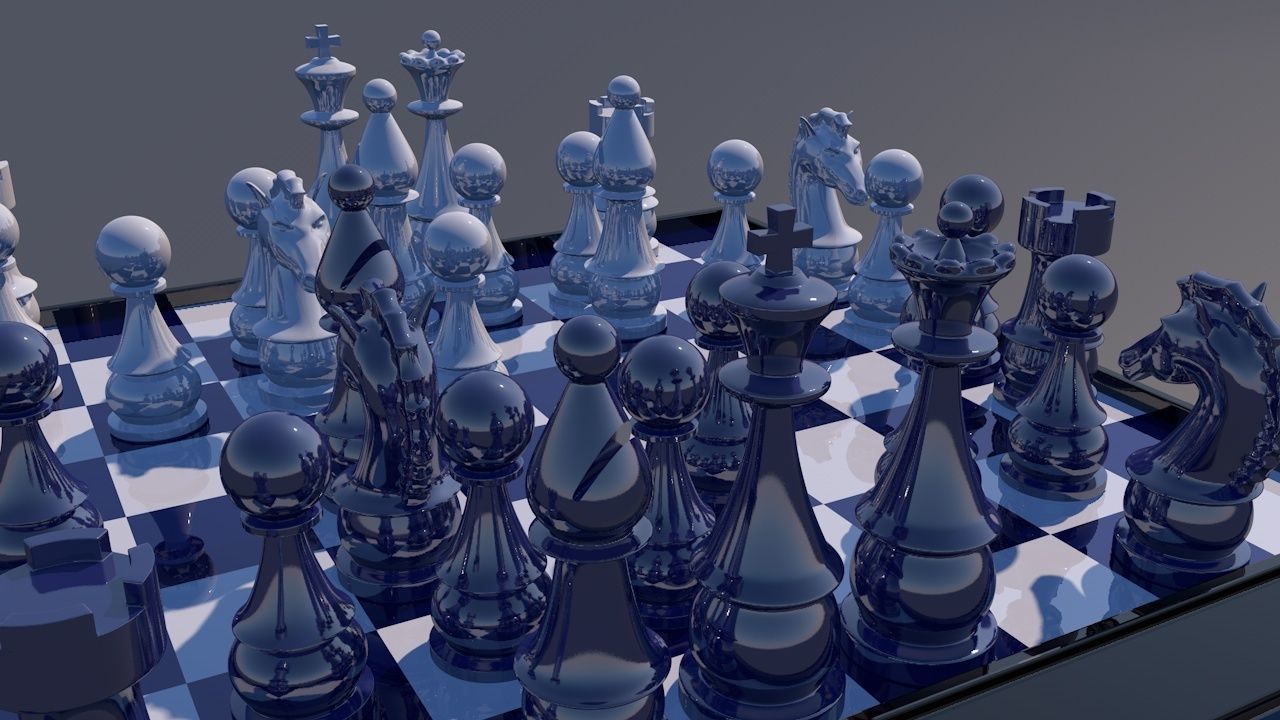 Chess Board Game Set 3D print model_32