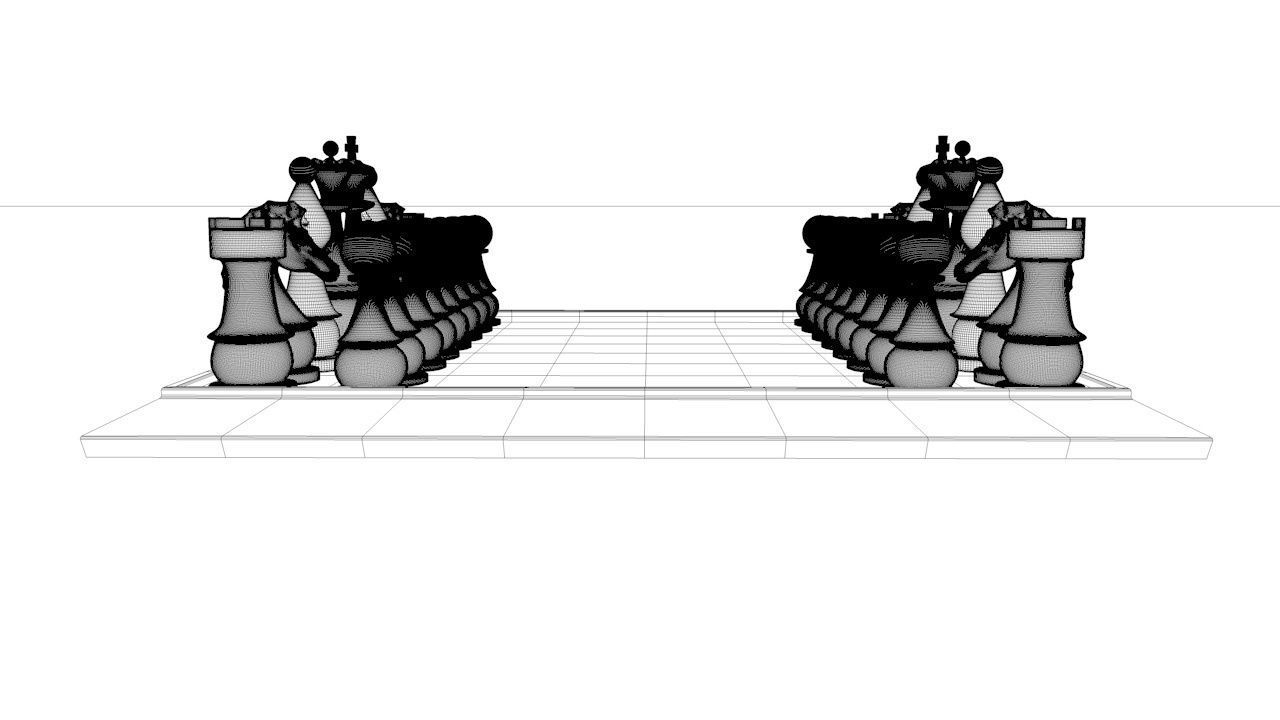 Chess Board Game Set 3D print model_26