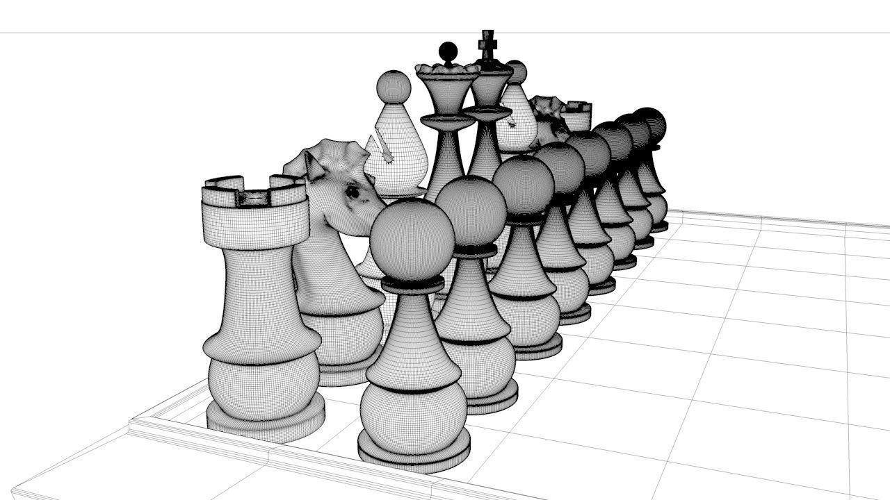 Chess Board Game Set 3D print model_28