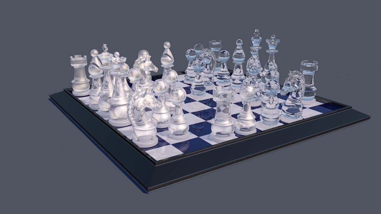 Chess Board Game Set 3D print model_34
