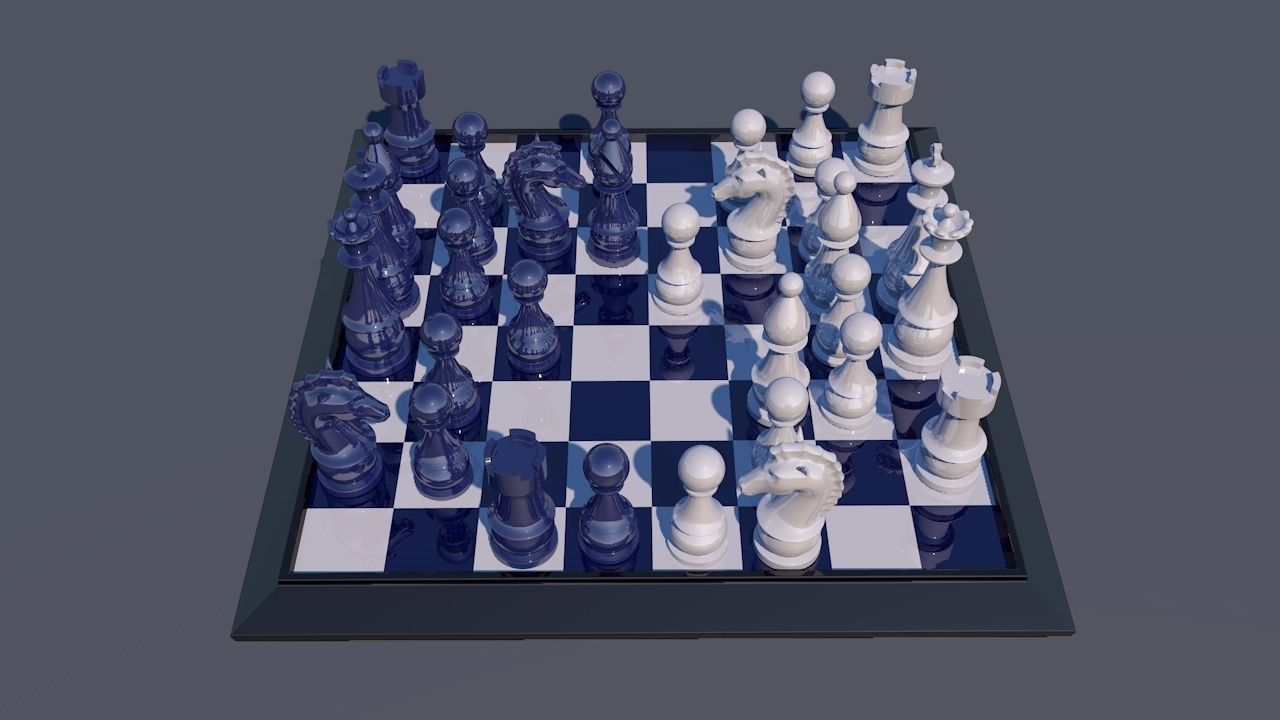 Chess Board Game Set 3D print model_31