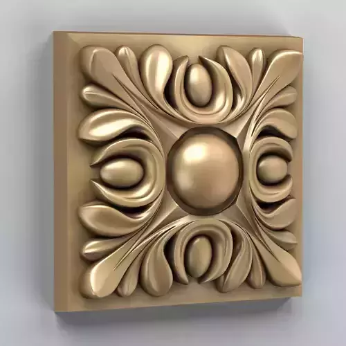 Square rosette 001 3D model