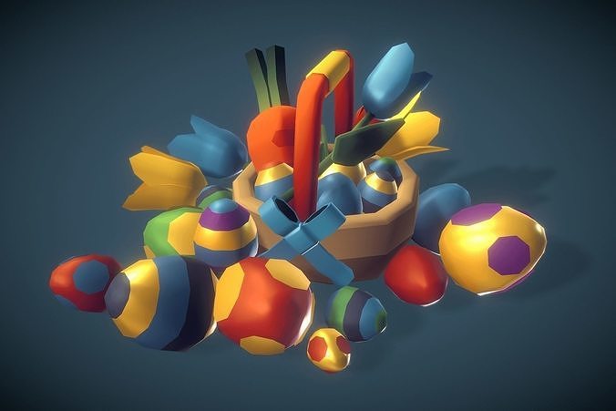 Easter Set - Proto Series Low-poly 3D model