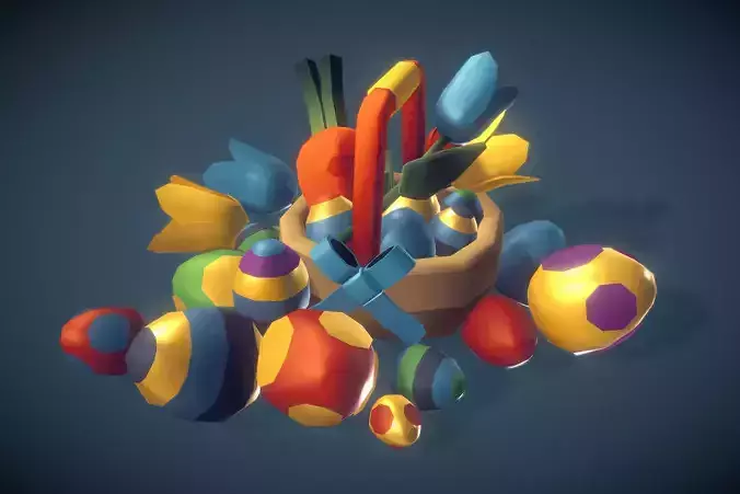 Easter Set - Proto Series Low-poly 3D model