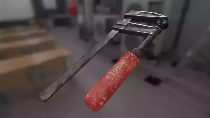 Clamp wrench Low-poly 3D model