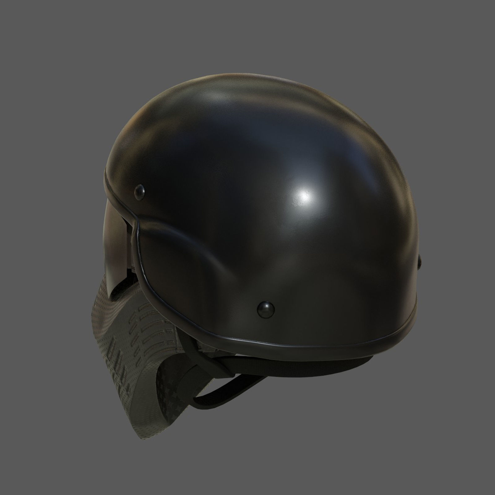 Helmet scifi military combat 3d futuristic technology  Low-poly 3D model_7