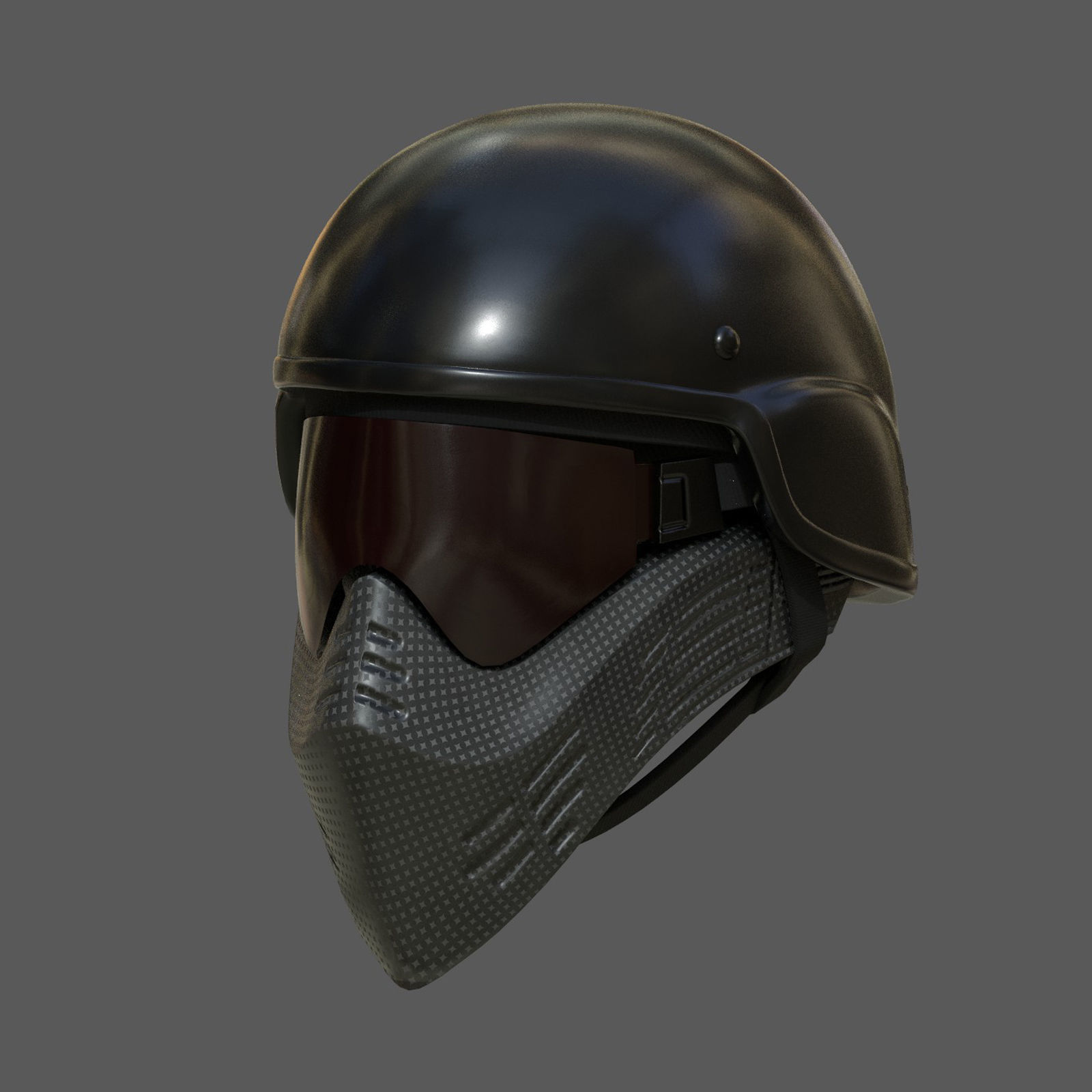 Helmet scifi military combat 3d futuristic technology  Low-poly 3D model_3