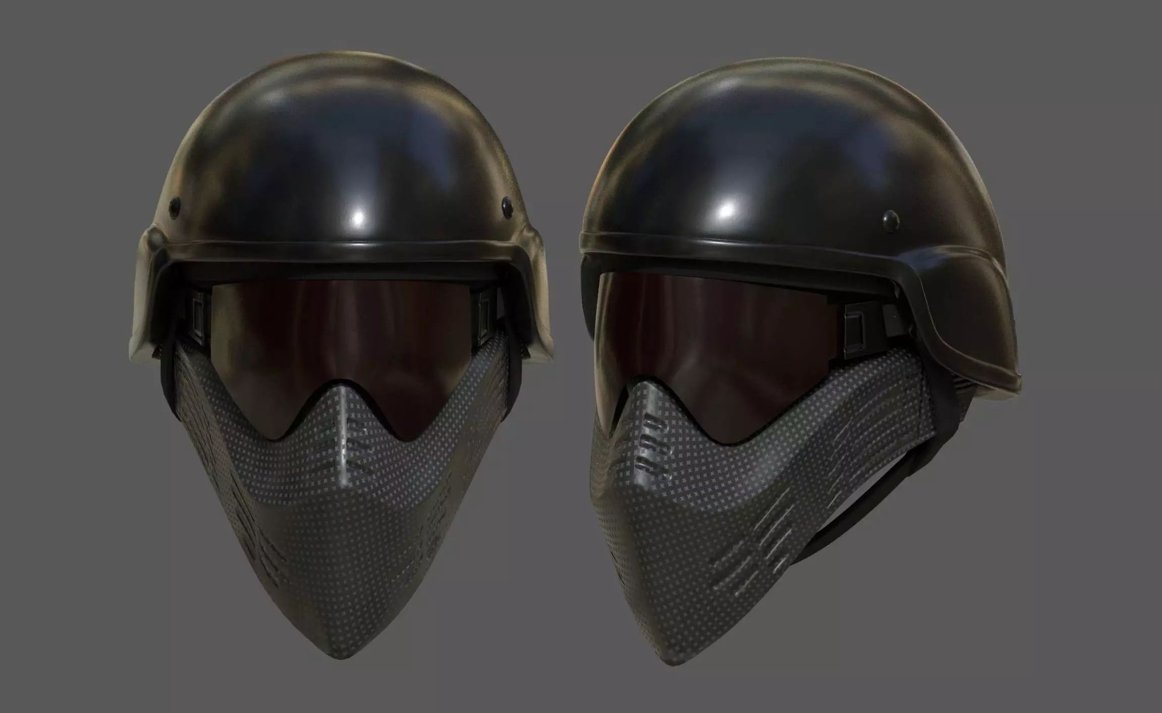 Helmet scifi military combat 3d futuristic technology  Low-poly 3D model_0
