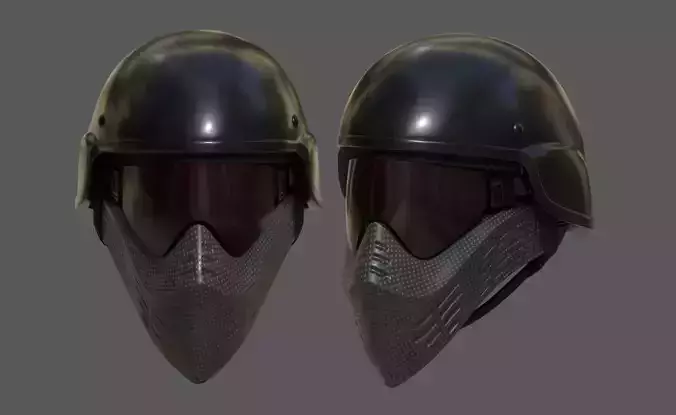 Helmet scifi military combat 3d futuristic technology 