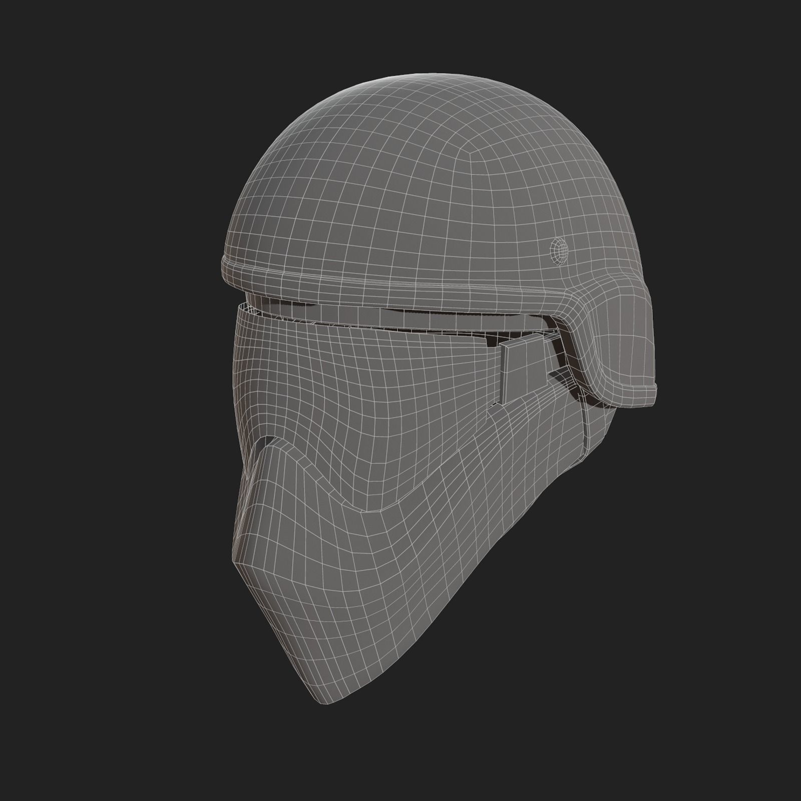 Helmet scifi military combat 3d futuristic technology  Low-poly 3D model_11