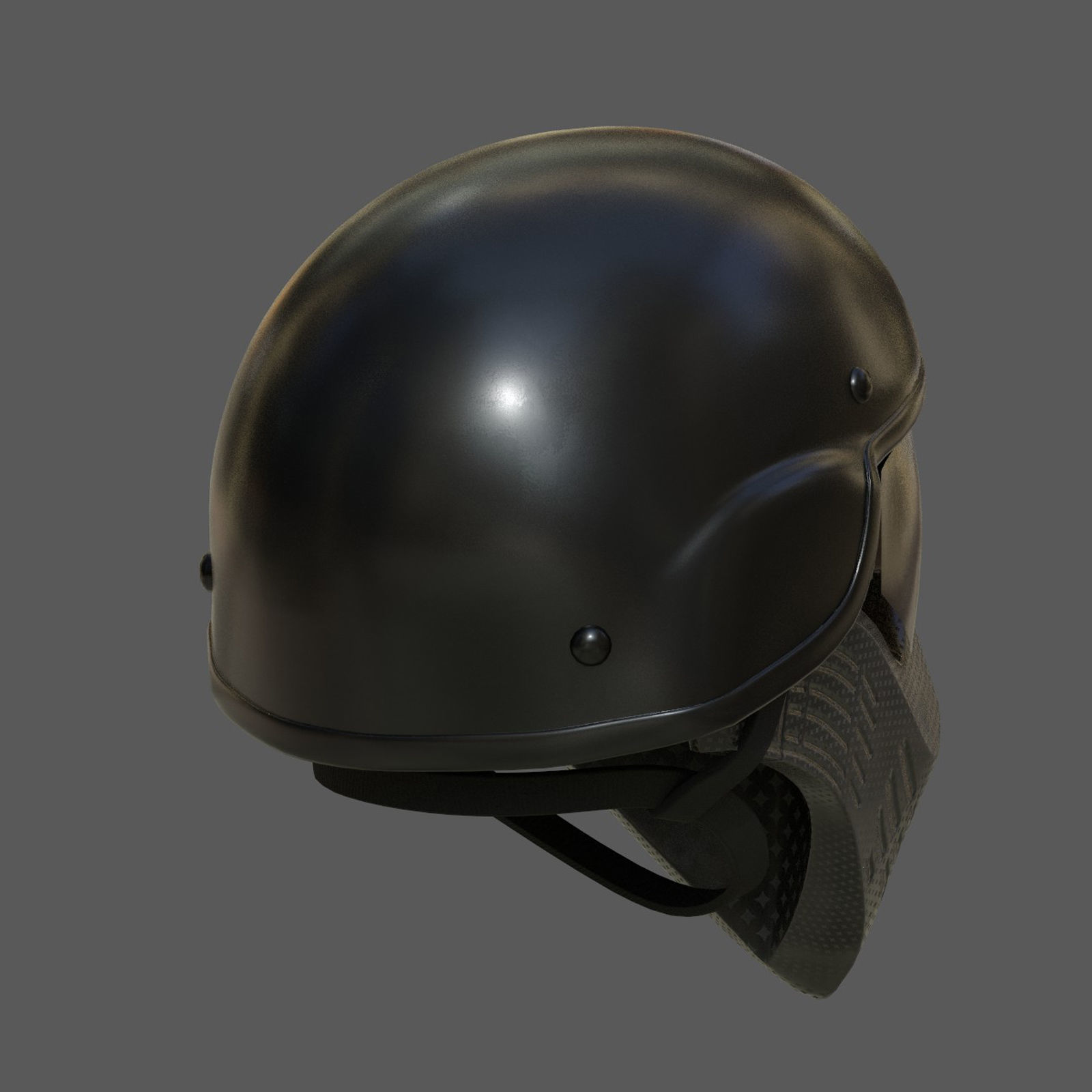 Helmet scifi military combat 3d futuristic technology  Low-poly 3D model_5