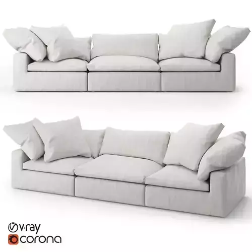 Restoration Hardware Cloud Modular Fabric Sofa 3D model