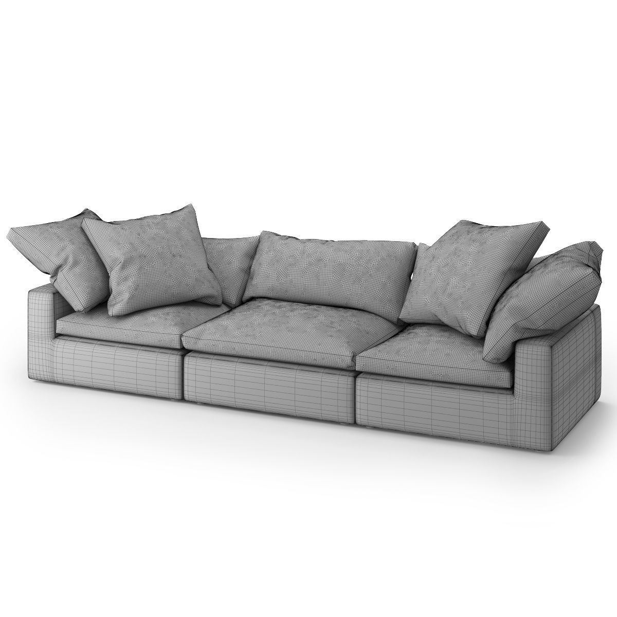 Restoration Hardware Cloud Modular Fabric Sofa 3D model_3