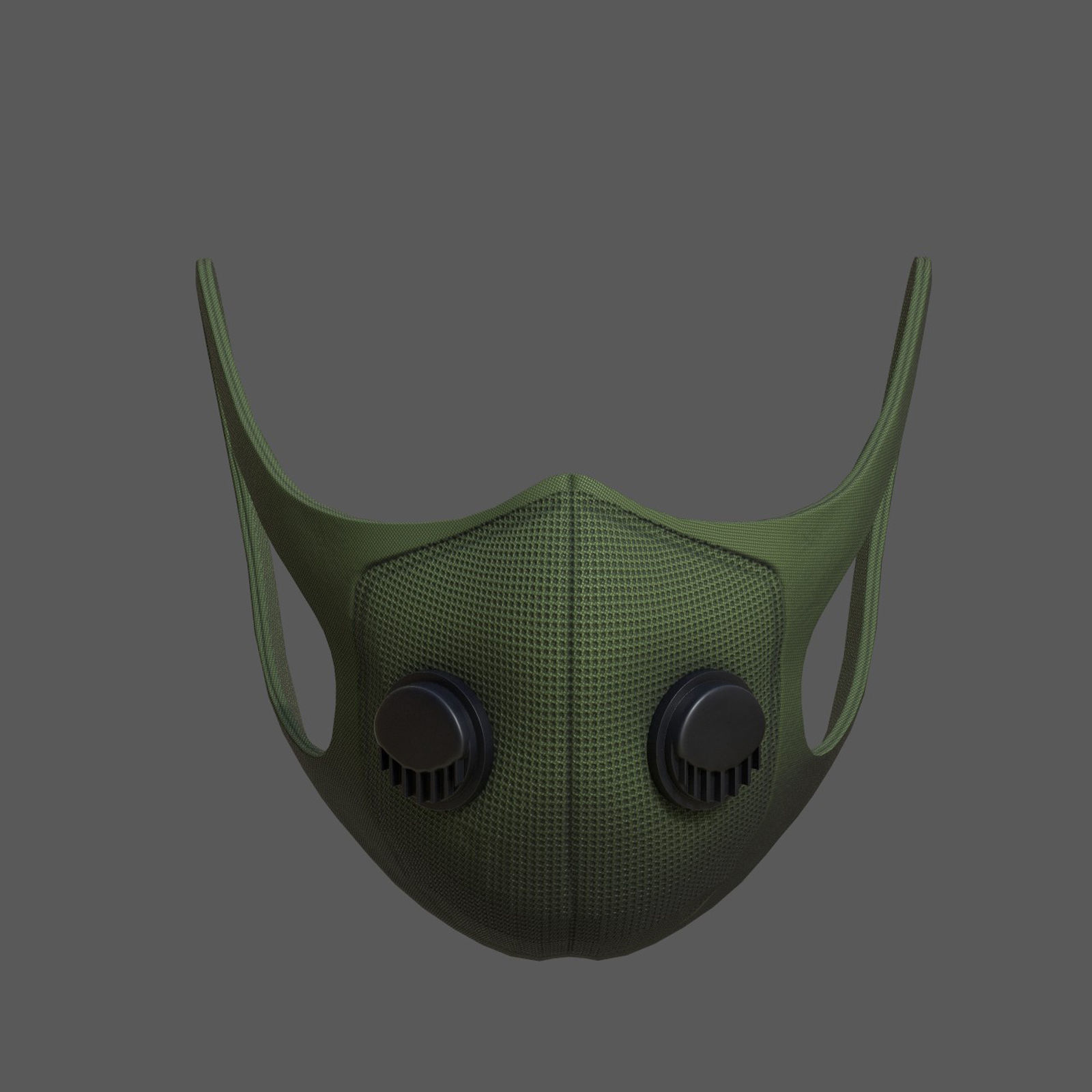 Gas mask protection fabric isolated military combat  Low-poly 3D model_1