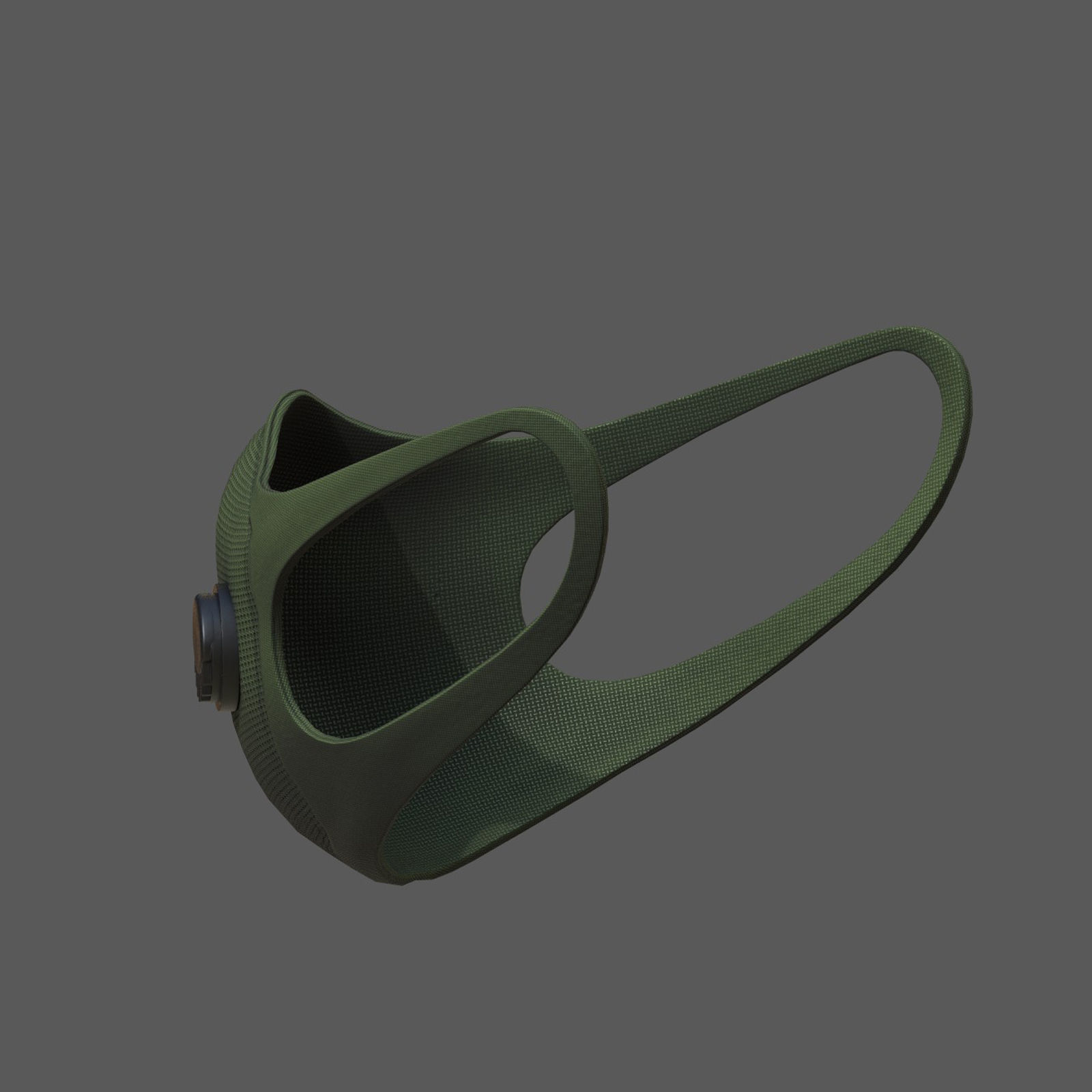 Gas mask protection fabric isolated military combat  Low-poly 3D model_8