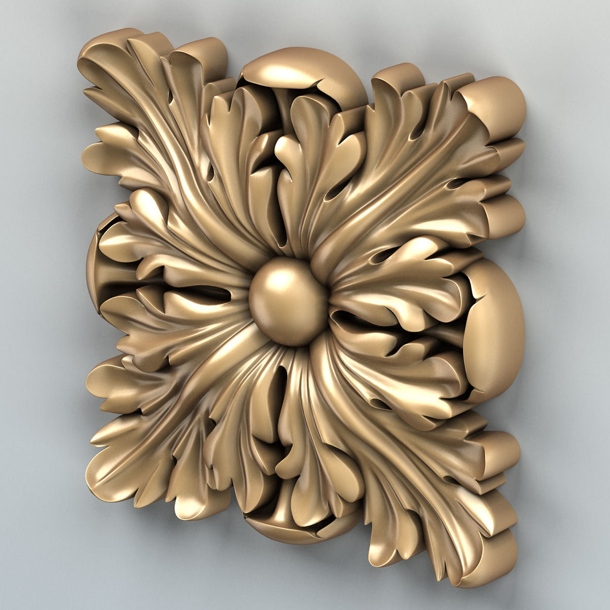 Square rosette 010 3D model_2