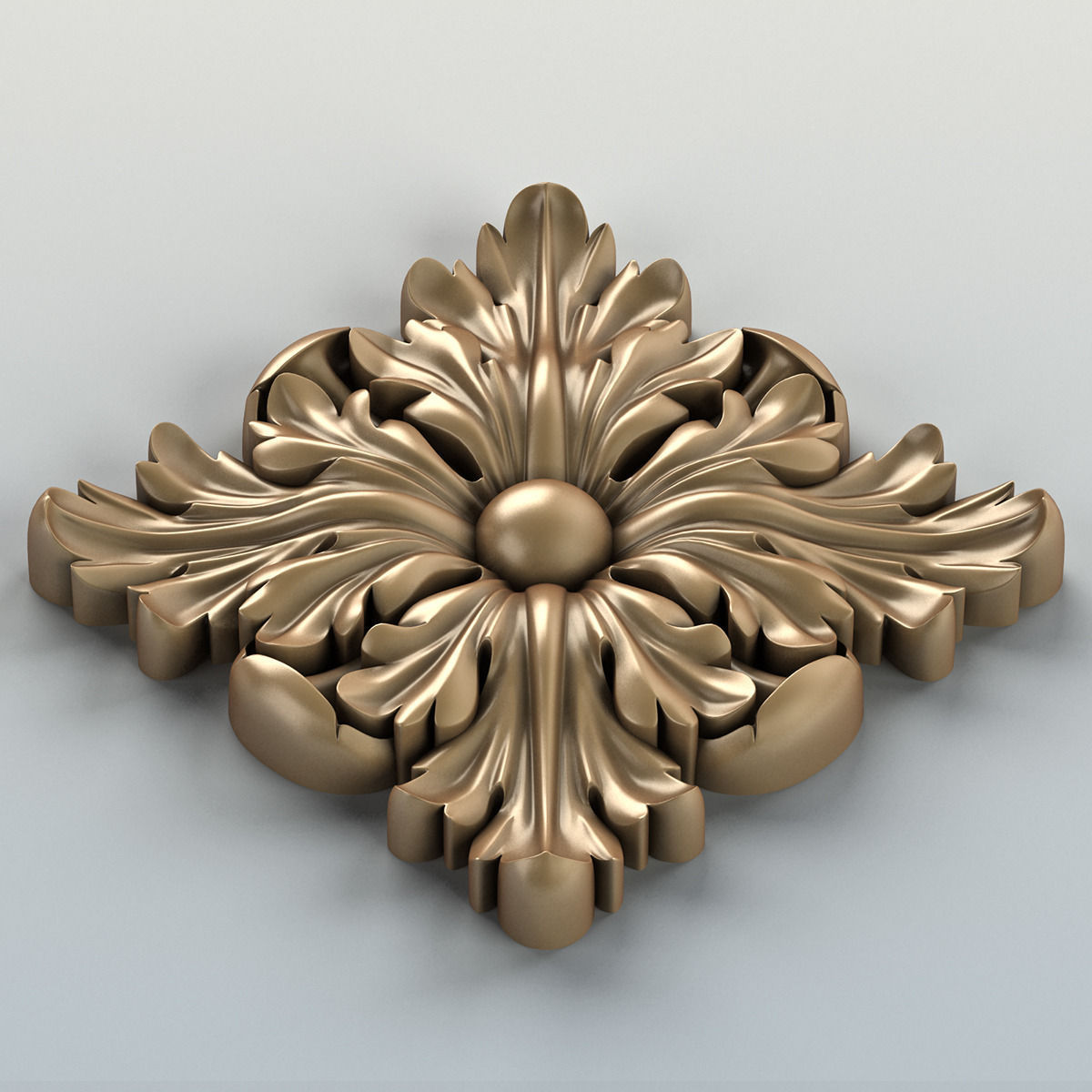 Square rosette 010 3D model_4