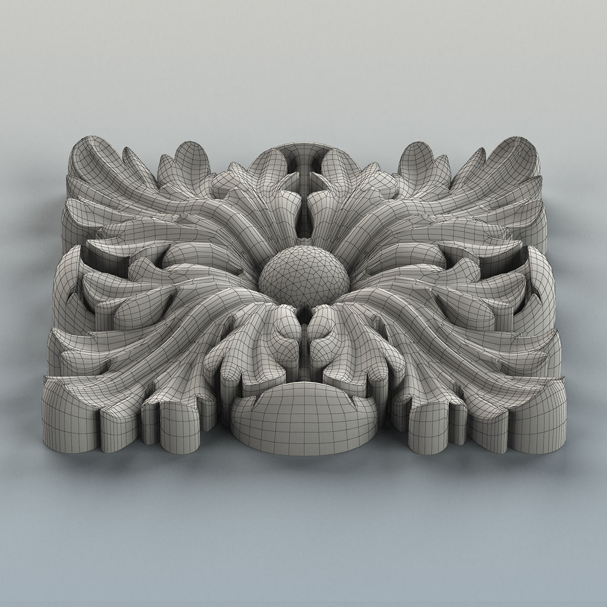Square rosette 010 3D model_6