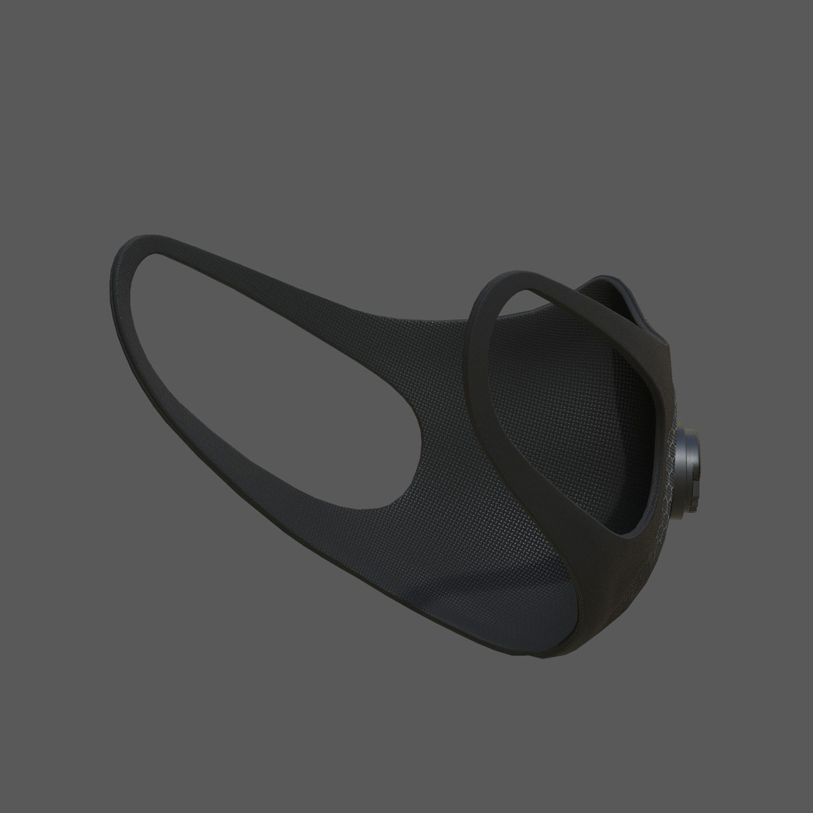 Gas mask 3d model military combat fantasy fabric  Low-poly 3D model_8