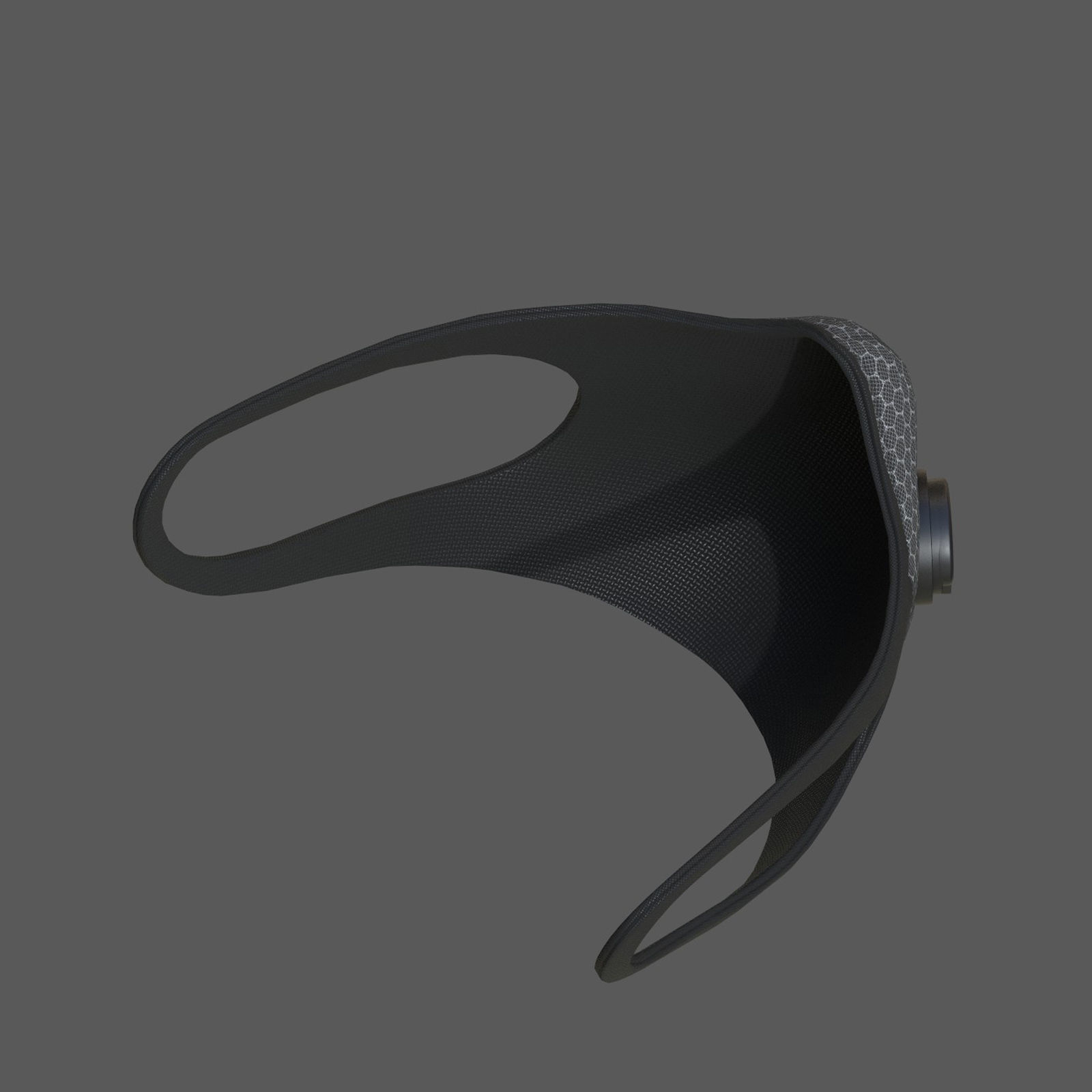 Gas mask 3d model military combat fantasy fabric  Low-poly 3D model_7