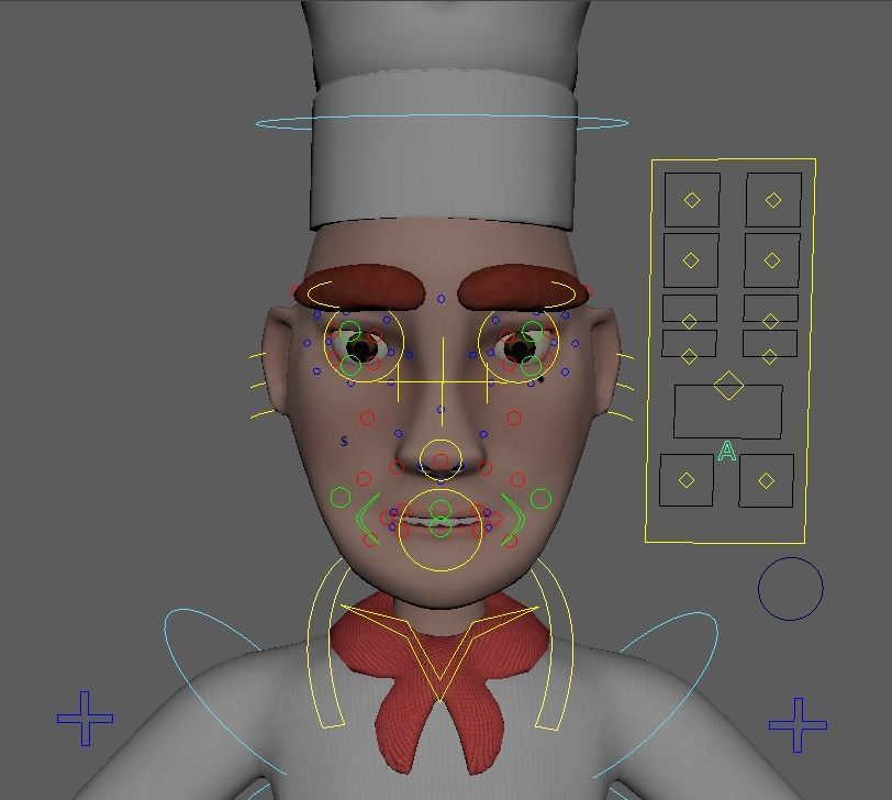 Baker Chef  Rigged 3D model_13