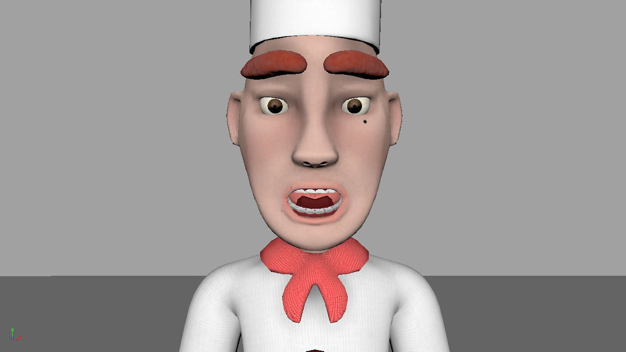 Baker Chef  Rigged 3D model_10