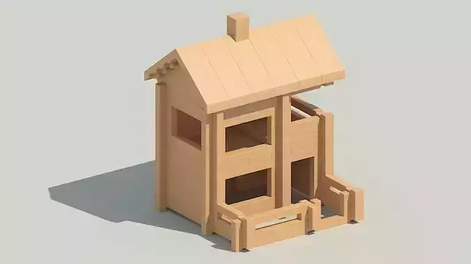 Asset parts for wooden house