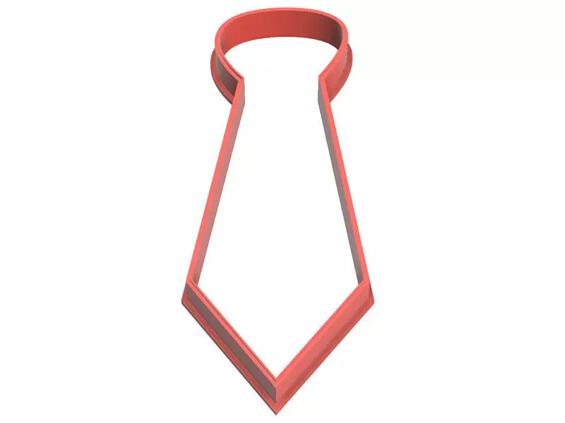 0093 Tie cookie cutter  3D print model_0