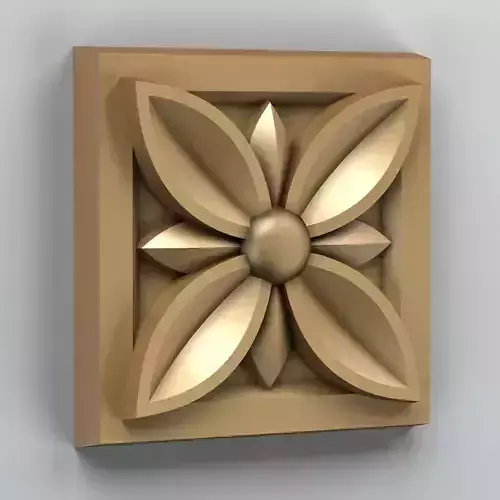 Square rosette 002 3D model