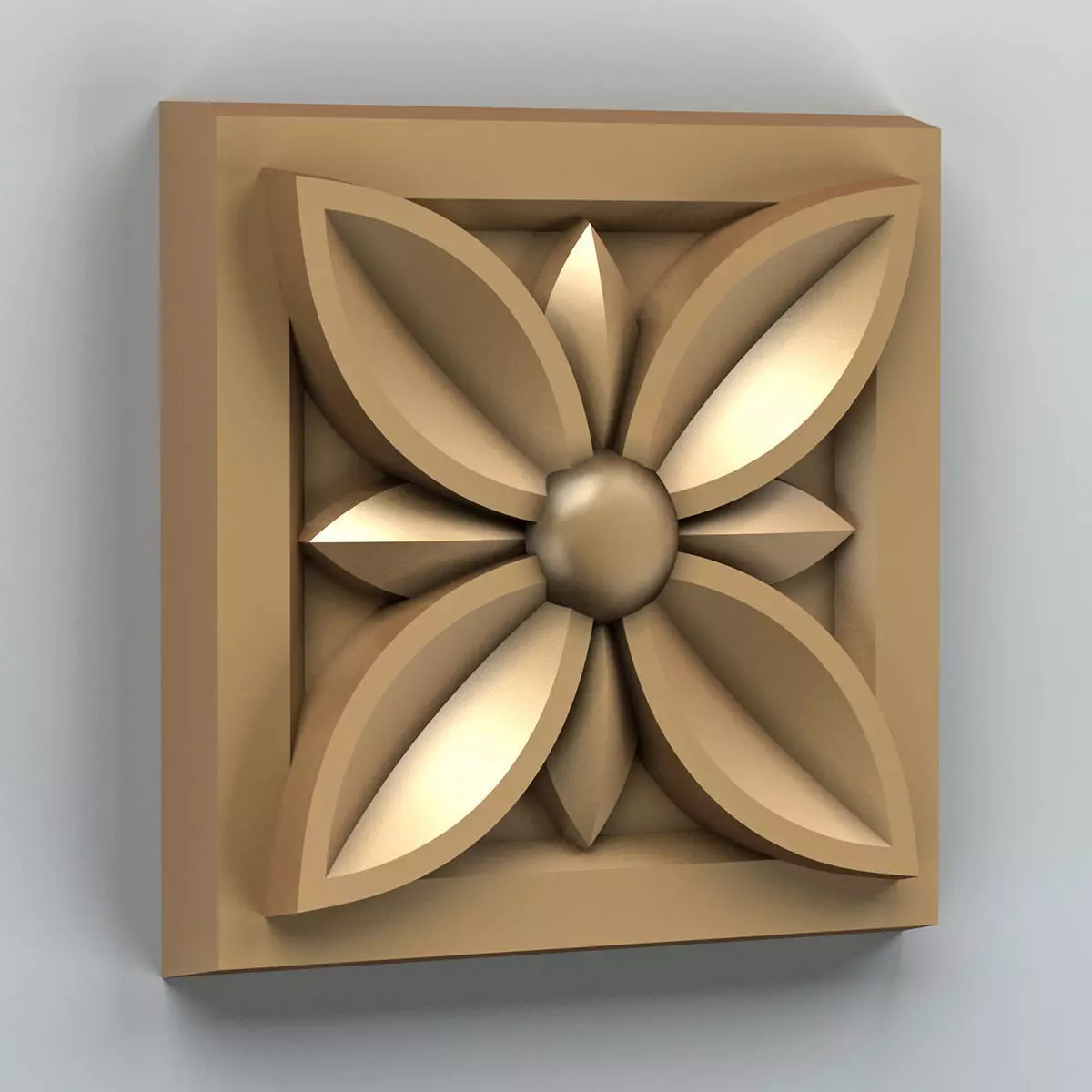 Square rosette 002 3D model_0