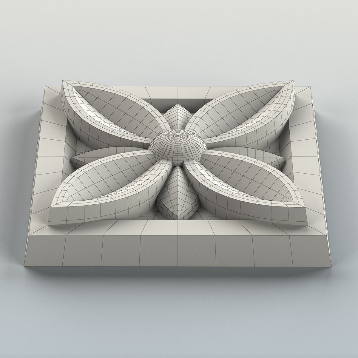 Square rosette 002 3D model_6