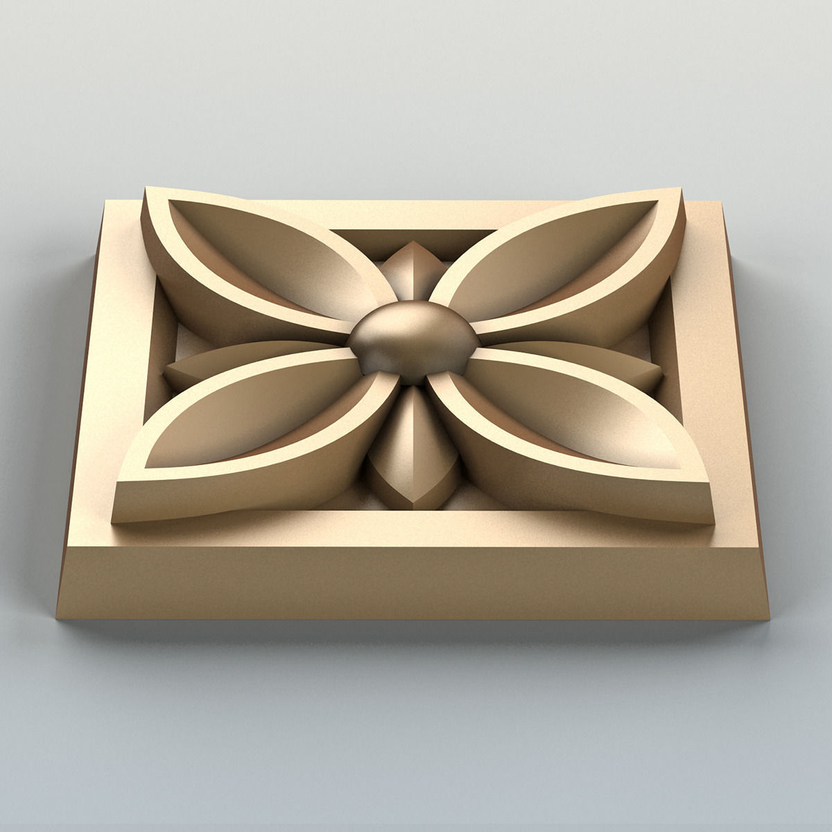 Square rosette 002 3D model_3