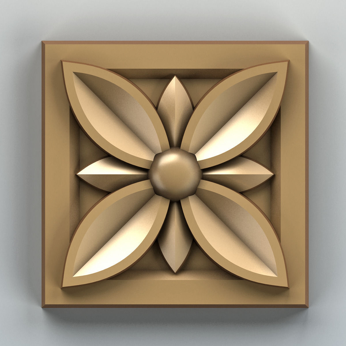 Square rosette 002 3D model_1