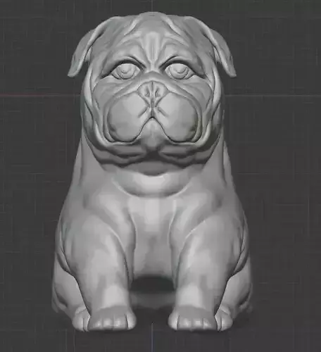 PUG 3d dog