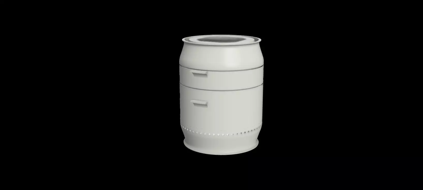 Vermicomposter trash can 3D model