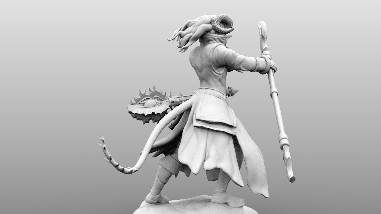 Tiefling Caster - Male 3D print model_2