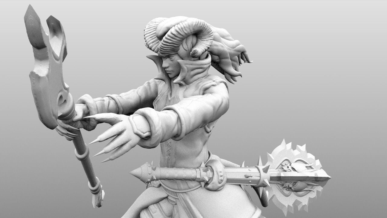 Tiefling Caster - Male 3D print model_4