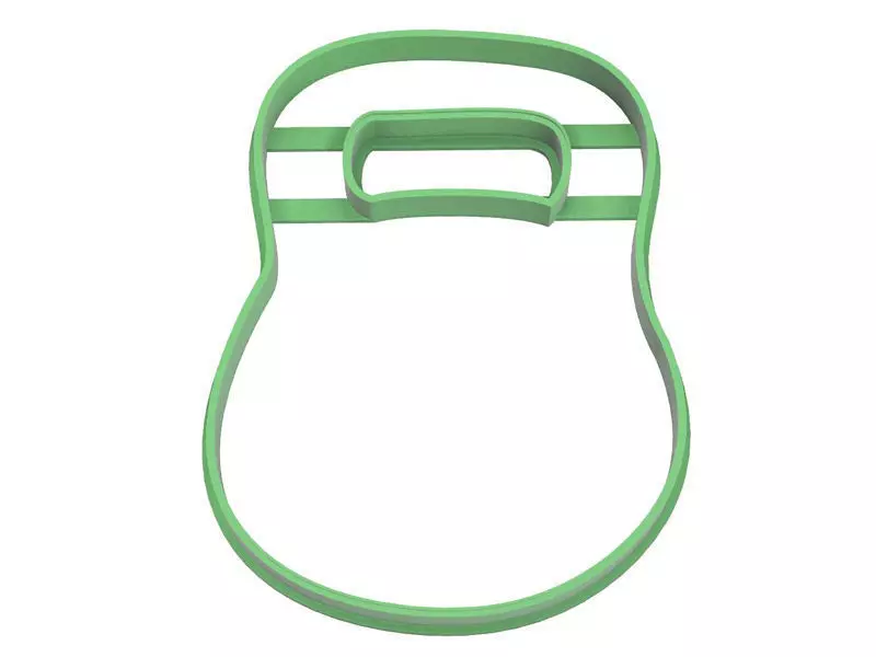 0096 Kettlebell cookie cutter 3D print model_0