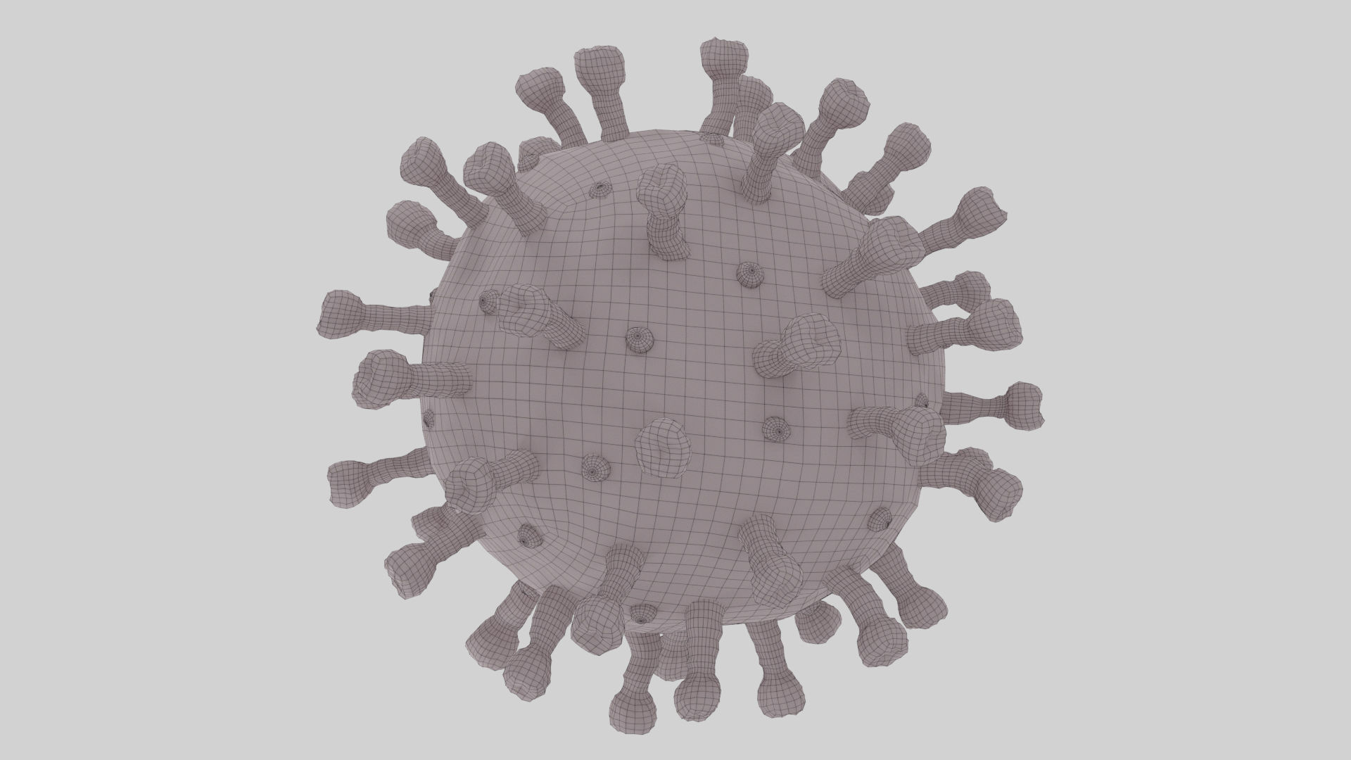 Realistic Corona Virus - Animated - Rigged - PBR Textures Low-poly 3D model_25